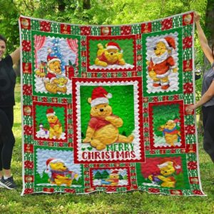 Pooh Xmas  Premium Quilt Home Decor  Quilt